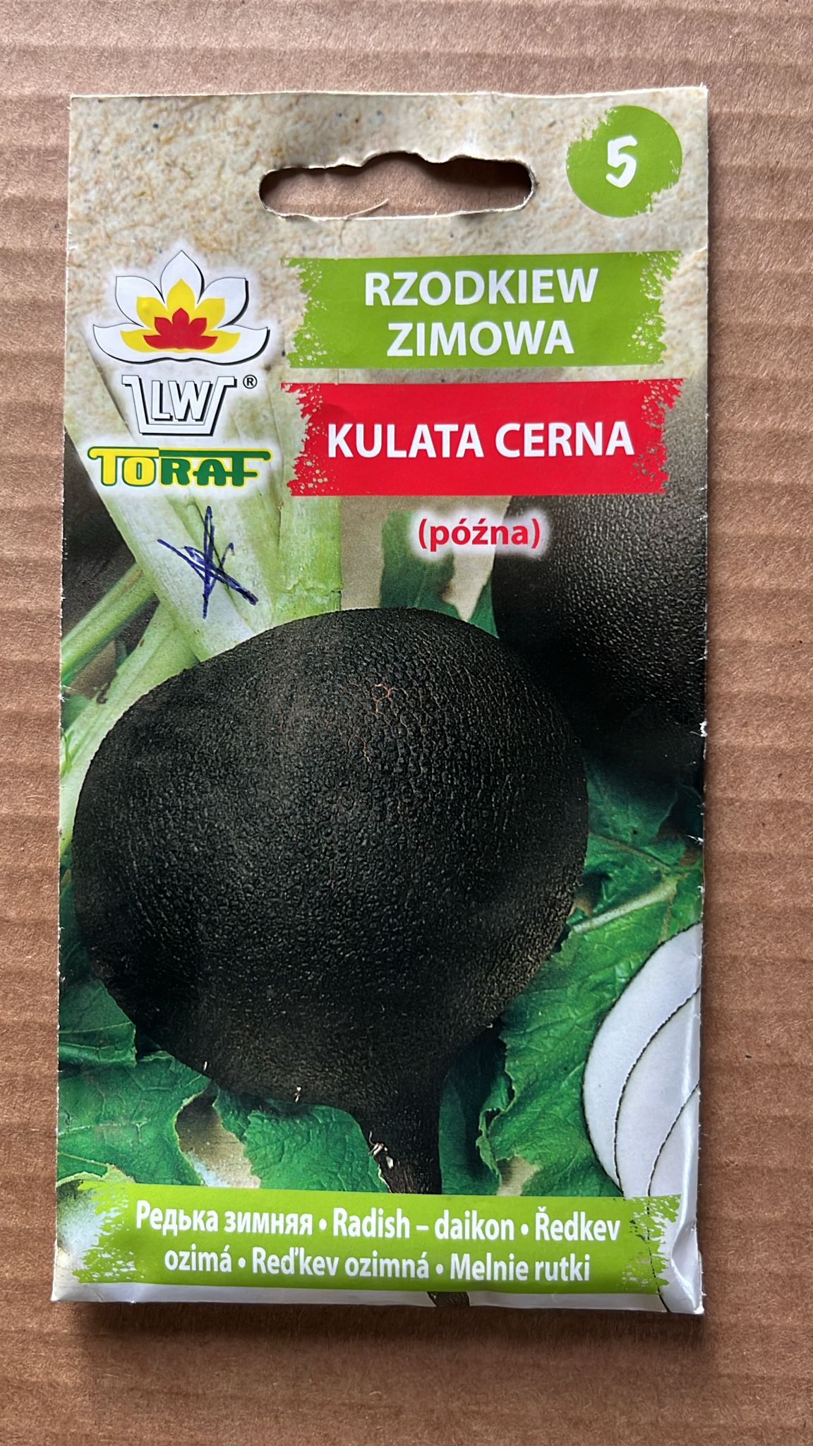 Semințe de ridichi NEGRU 5 g (KULATA CERNA), Toraf
