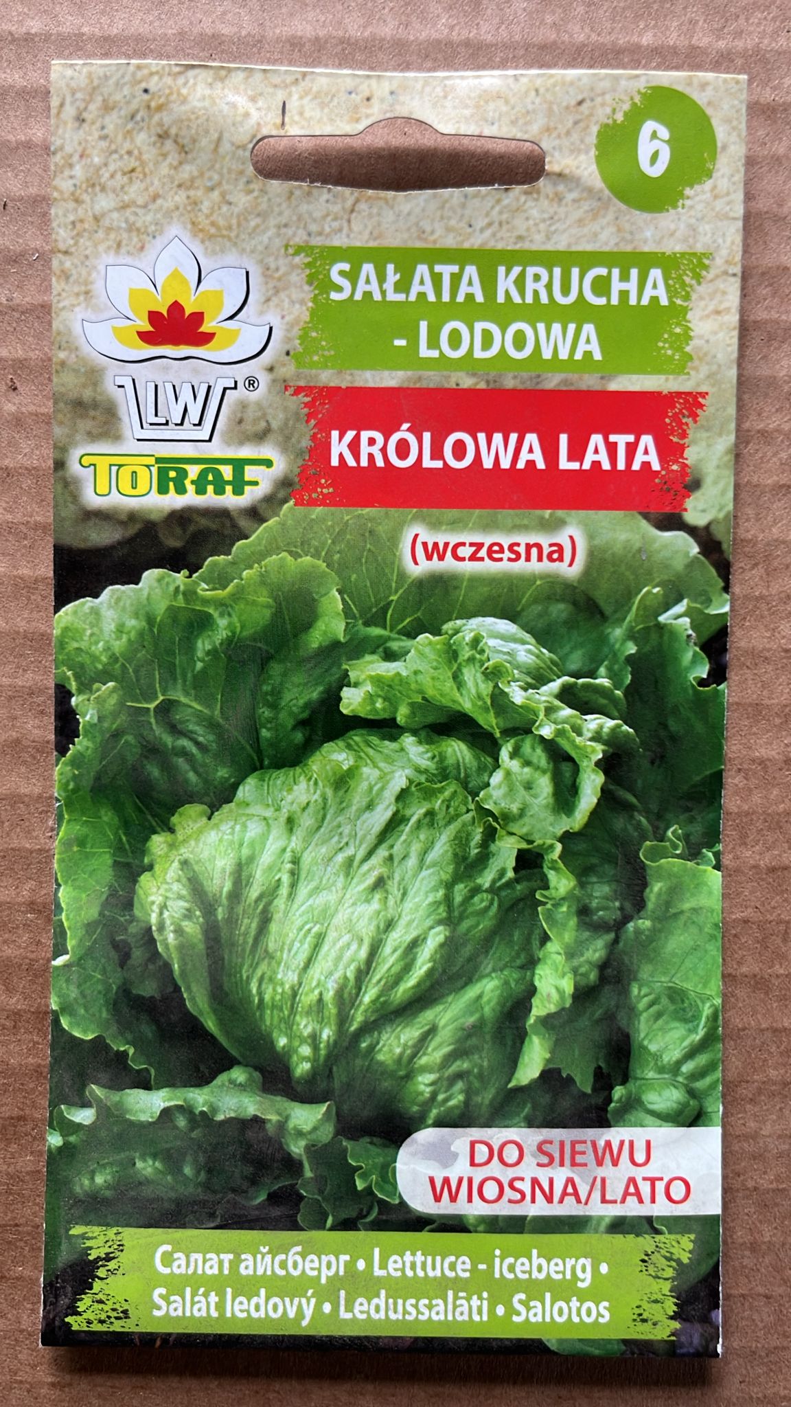 Semințe de salată KRÓLOWA LATA, 1 g, Toraf