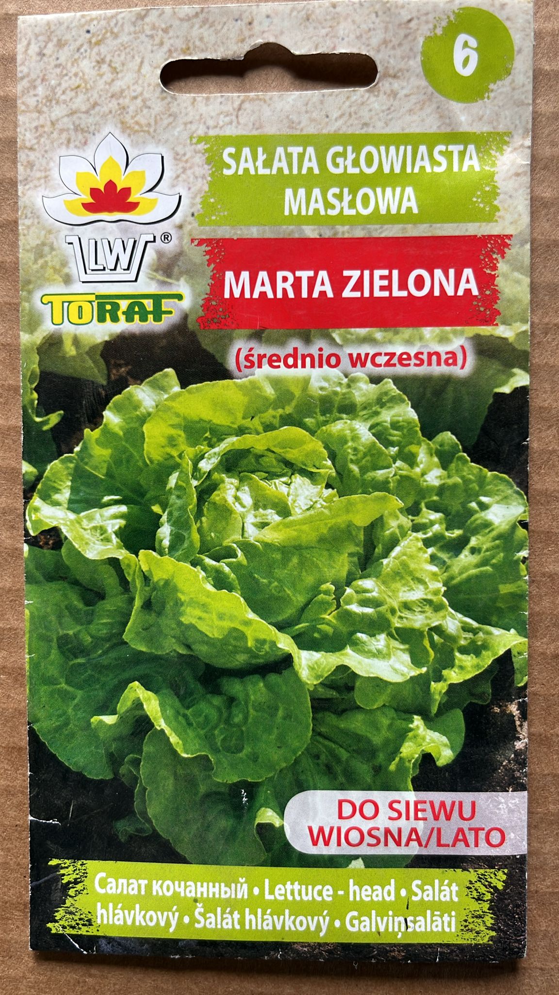 Semințe de salată MARTA ZIELONA, 1g, Toraf