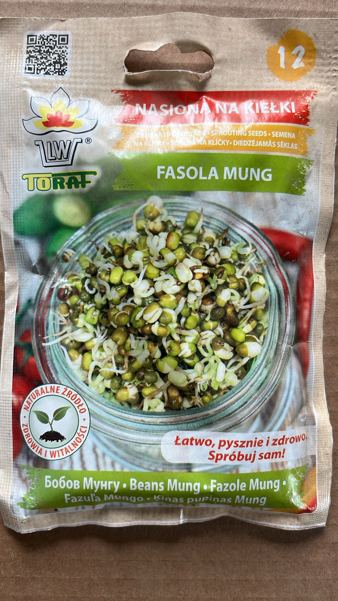 Semințe pentru germeni de fasole MUNG, 50g, Toraf
