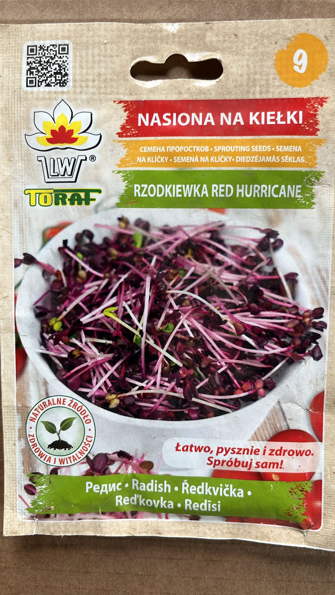 Semințe pentru germeni de ridiche RED HURRICANE, 10g, Toraf