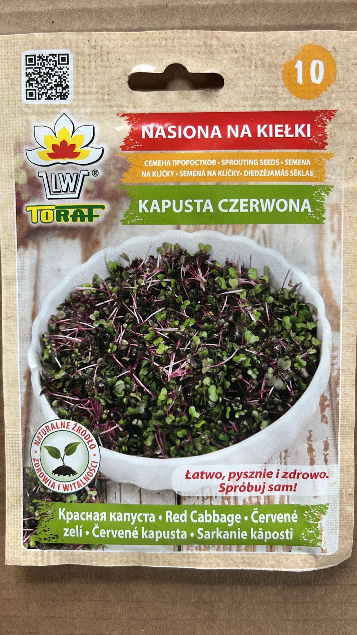 Semințe pentru germeni de varză CZERWONA, 10g, Toraf
