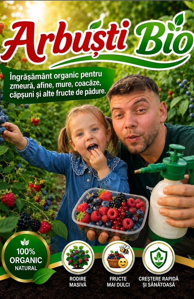 Îngrășământ Organic Arbuști Fructiferi Arbuști Bio, 1L