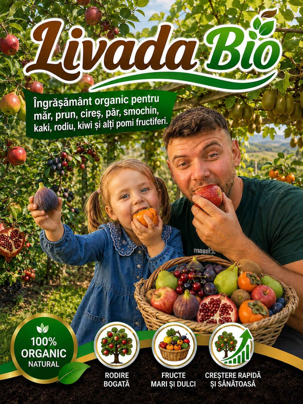 Îngrășământ Organic Pomi Fructiferi Livada Bio, 1L